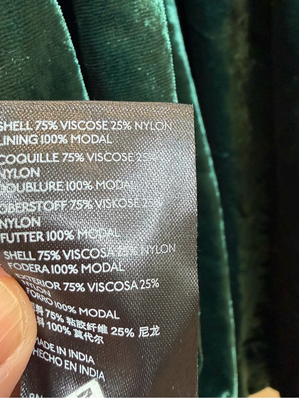 Anthropologie Somerset Velvet Emerald Green Velvet Tiered V-NeckMaxi Dress M - Picture 8 of 8